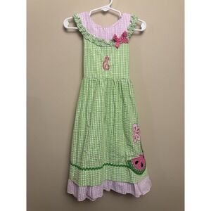 Emily Rose Girls Dress Size 6 With Embroidered E